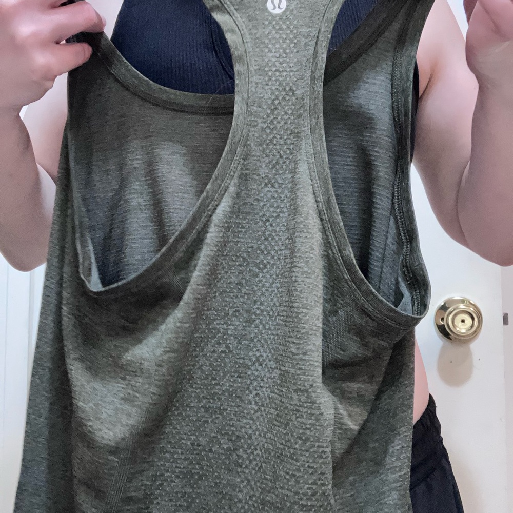 lululemon athletica Forest Green Racerback Tank Top